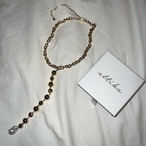 Ettika Lariat Pearl necklace